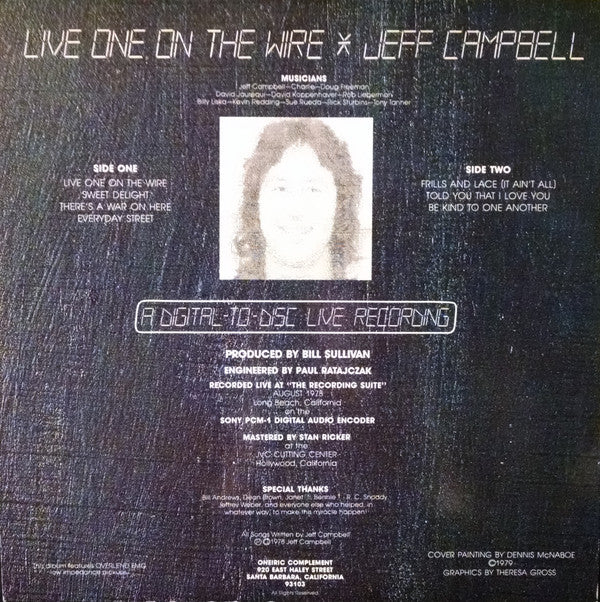 Jeff Campbell (12) : Live One On The Wire (LP)