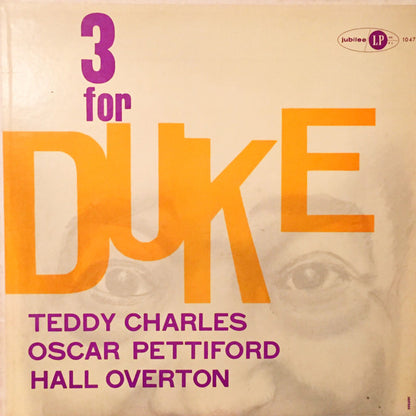 Teddy Charles Trio : 3 For Duke (LP,Album,Repress,Mono)