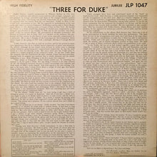 Teddy Charles Trio : 3 For Duke (LP,Album,Repress,Mono)