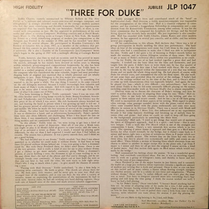 Teddy Charles Trio : 3 For Duke (LP,Album,Repress,Mono)