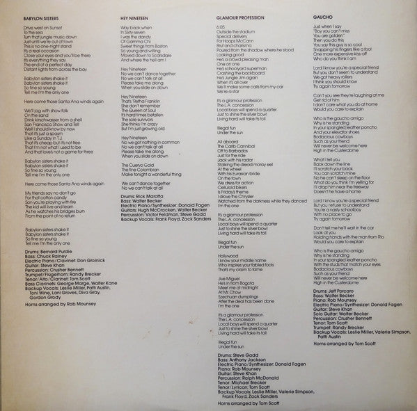 Steely Dan : Gaucho (LP,Album,Stereo)