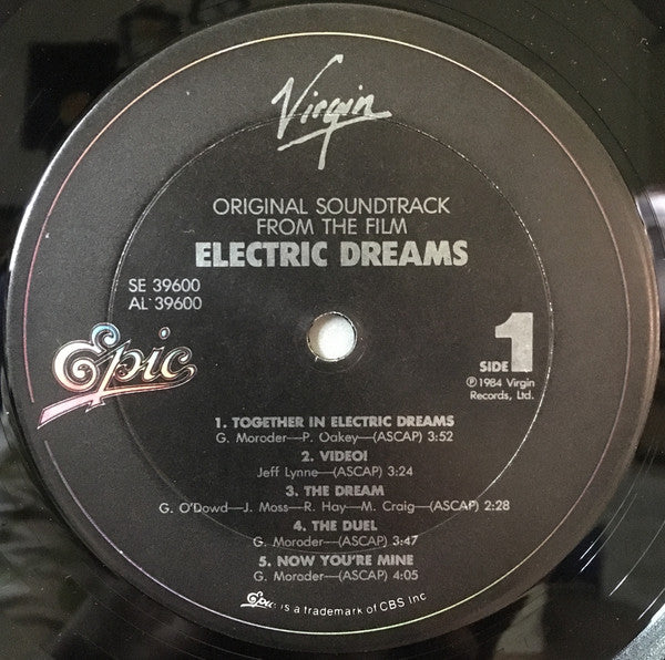 Various : Electric Dreams (Original Soundtrack From The Film) (LP,Album)