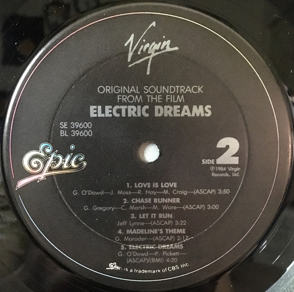 Various : Electric Dreams (Original Soundtrack From The Film) (LP,Album)