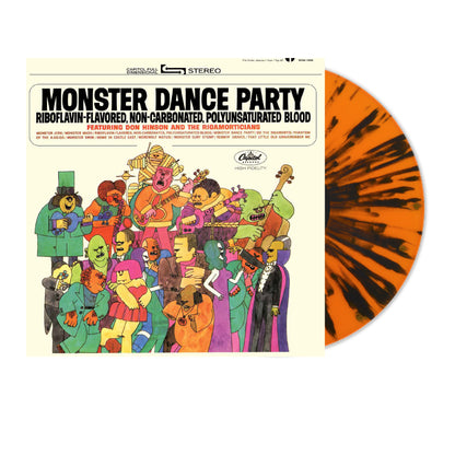 Don Hinson and The Rigamorticians - Monster Dance Party (Black &amp; Orange Splatter LP Vinyl) UPC: 848064018896