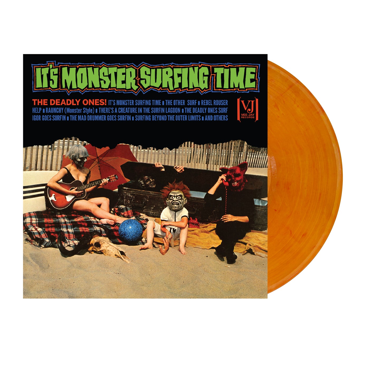 Deadly Ones - It's Monster Surfing Time (All-analog) (Bloody Pumpkin LP Vinyl) UPC: 848064019954