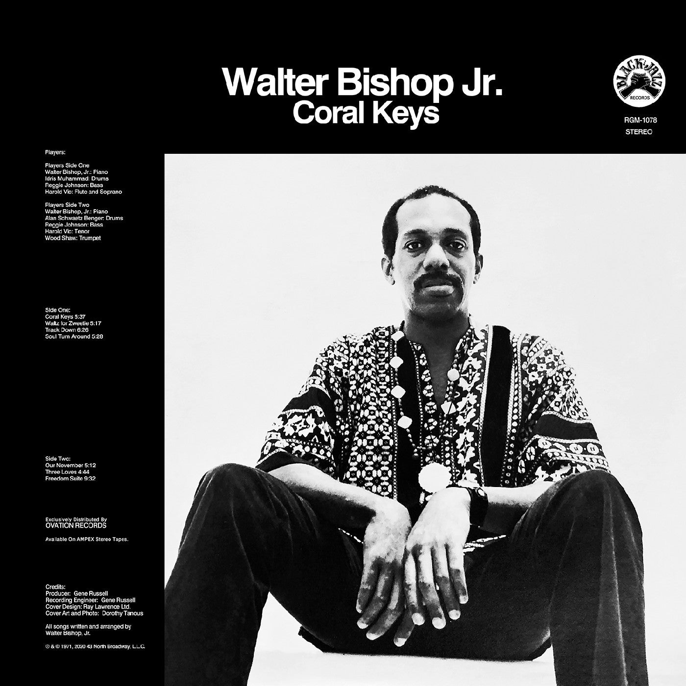 Walter Bishop Jr. - Coral Keys (Blue with Black Swirl LP Vinyl) UPC: 848064021674