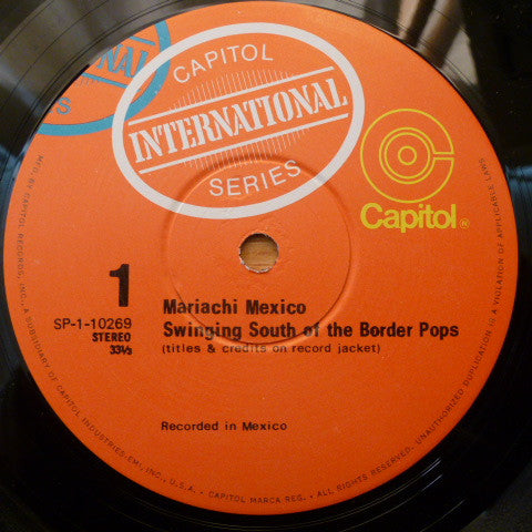 Mariachi México de Pepe Villa : Swinging South Of The Border Pops Actually Recorded In Mexico (LP,Compilation,Reissue,Stereo)