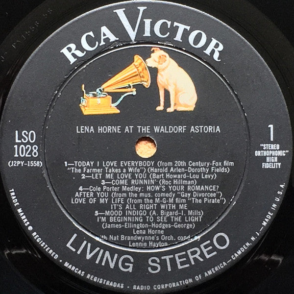 Lena Horne With Nat Brandwynne & His Orchestra Conducted By Lennie Hayton : Lena Horne At The Waldorf Astoria (LP,Album,Stereo)