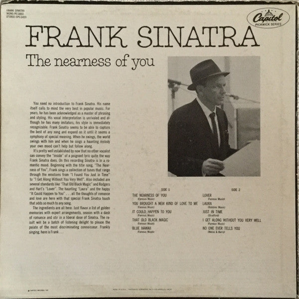 Frank Sinatra : The Nearness Of You (LP,Compilation,Stereo)