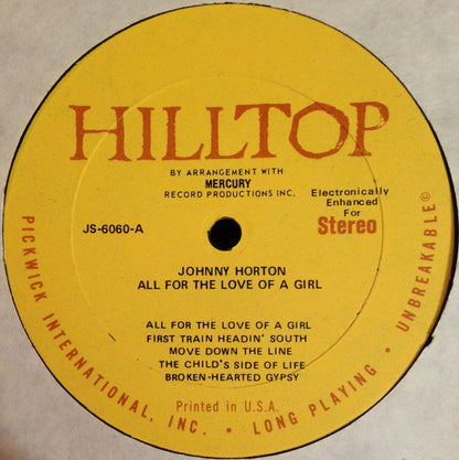 Johnny Horton : All For The Love Of A Girl (LP,Compilation)