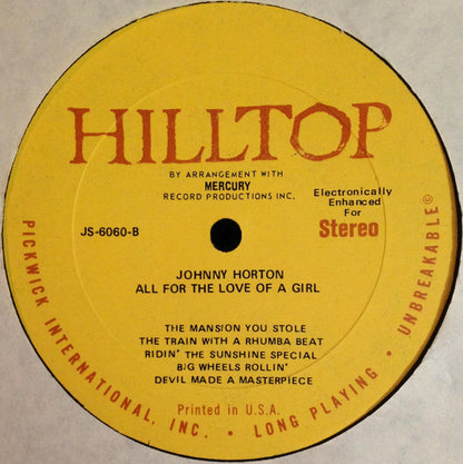 Johnny Horton : All For The Love Of A Girl (LP,Compilation)