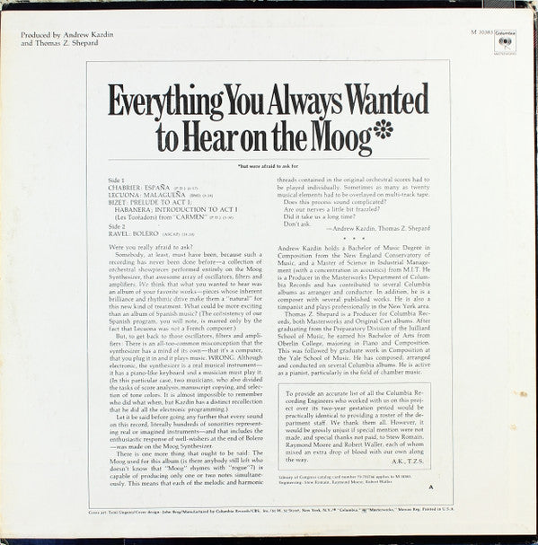 Mighty Moog, The : Everything You Always Wanted To Hear On The Moog (But Were Afraid To Ask For) (LP,Album,Stereo)