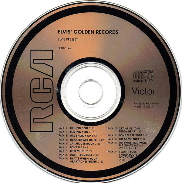Elvis Presley : Elvis' Golden Records (Compilation,Reissue,Remastered,Mono)