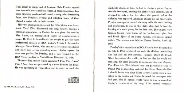 Elvis Presley : Elvis' Golden Records (Compilation,Reissue,Remastered,Mono)