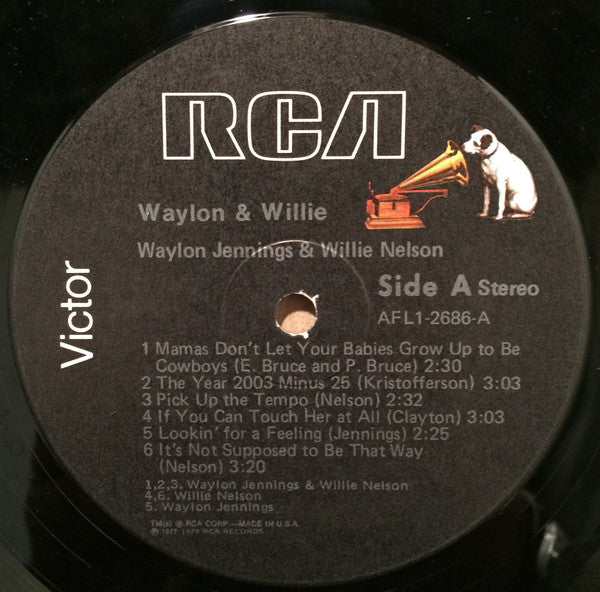 Waylon Jennings & Willie Nelson : Waylon & Willie (LP,Album,Stereo)