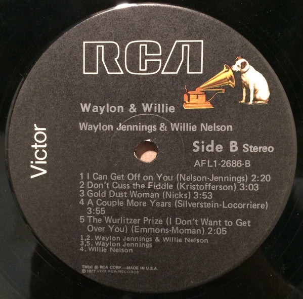Waylon Jennings & Willie Nelson : Waylon & Willie (LP,Album,Stereo)