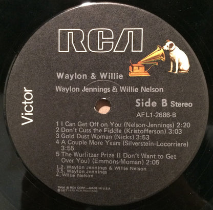 Waylon Jennings & Willie Nelson : Waylon & Willie (LP,Album,Stereo)
