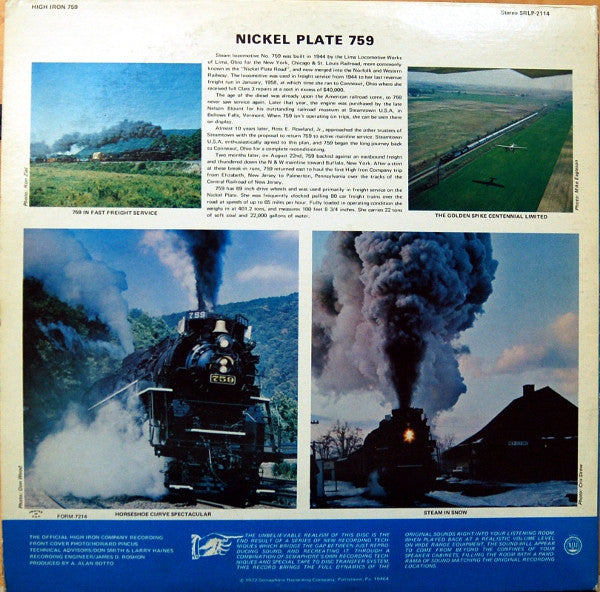 No Artist : High Iron 759 (LP,Album,Stereo)