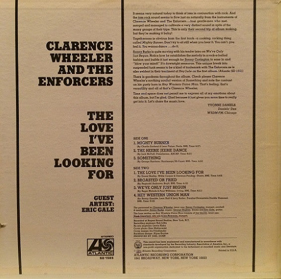 Clarence Wheeler & The Enforcers : The Love I've Been Looking For (LP,Album)