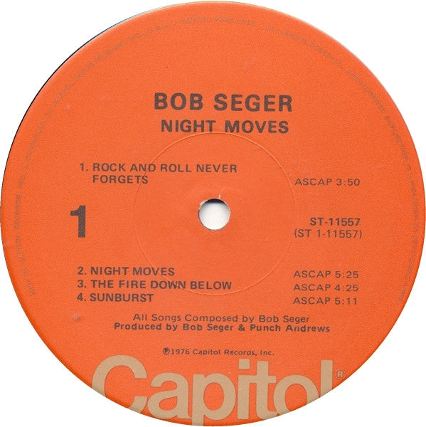 Bob Seger And The Silver Bullet Band : Night Moves (LP,Album,Stereo)