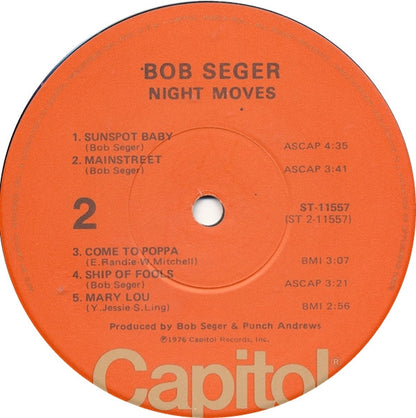 Bob Seger And The Silver Bullet Band : Night Moves (LP,Album,Stereo)
