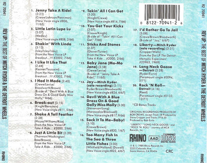 Mitch Ryder & The Detroit Wheels : Rev Up - The Best Of Mitch Ryder & The Detroit Wheels (Compilation,Club Edition)