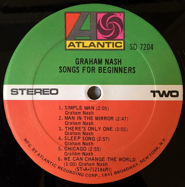 Graham Nash : Songs For Beginners (LP,Album,Stereo)