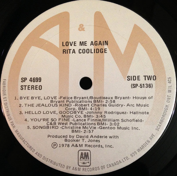 Rita Coolidge : Love Me Again (LP,Album)