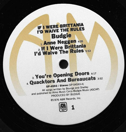 Budgie : If I Were Brittania I'd Waive The Rules (LP,Album,Repress)