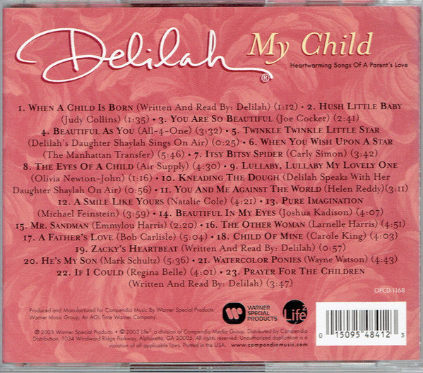 Delilah (17) : My Child - Heart Warming Songs Of A Parent's Love (Album,Compilation)