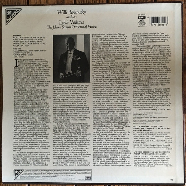 Franz Lehár, Wiener Johann Strauss Orchestra / Willi Boskovsky : Willi Boskovsky Conducts Lehar Waltzes (LP,Album,Stereo)