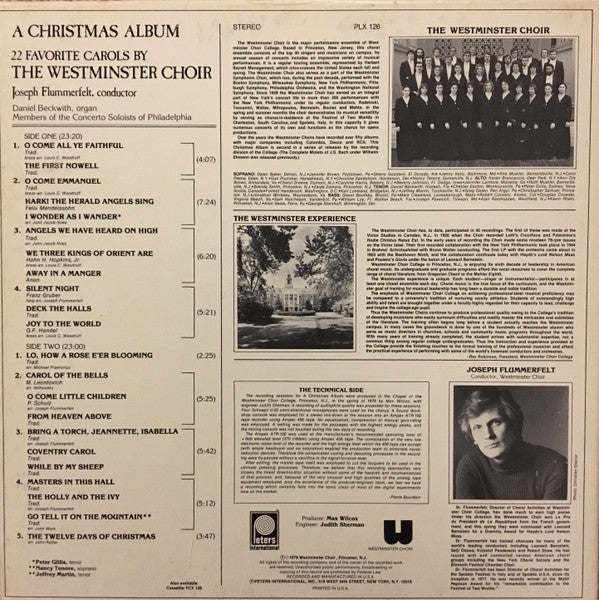 Westminster Choir, Joseph Flummerfelt : A Christmas Album (LP,Album,Stereo)