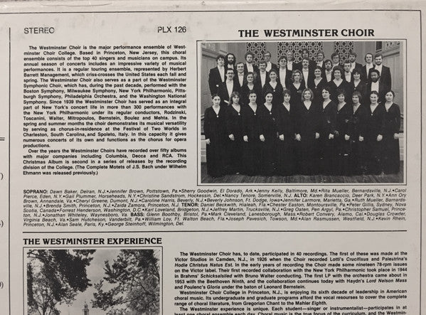 Westminster Choir, Joseph Flummerfelt : A Christmas Album (LP,Album,Stereo)