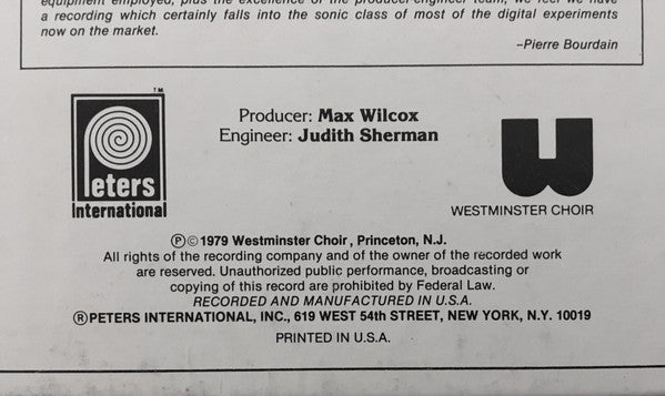 Westminster Choir, Joseph Flummerfelt : A Christmas Album (LP,Album,Stereo)