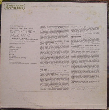 Jean-Pierre Rampal / Claude Bolling : Suite For Flute And Jazz Piano (LP,Album)