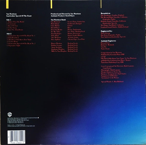 Van Morrison : Inarticulate Speech Of The Heart (LP,Album)