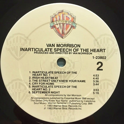 Van Morrison : Inarticulate Speech Of The Heart (LP,Album)