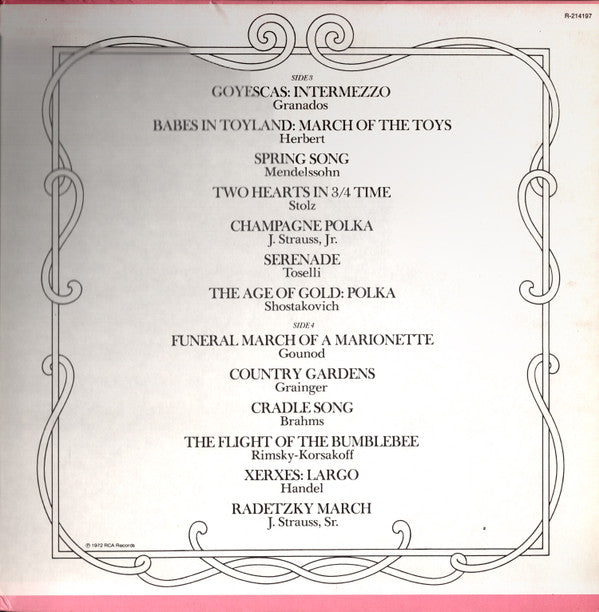 Arthur Fiedler, Boston Pops Orchestra, The : The World's Favorite Light Classics (LP,Compilation,Stereo)