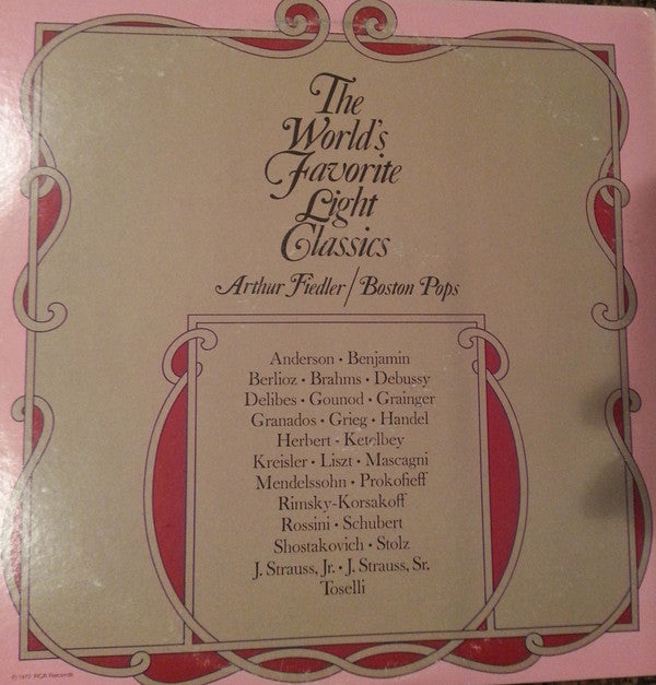 Arthur Fiedler, Boston Pops Orchestra, The : The World's Favorite Light Classics (LP,Compilation,Stereo)