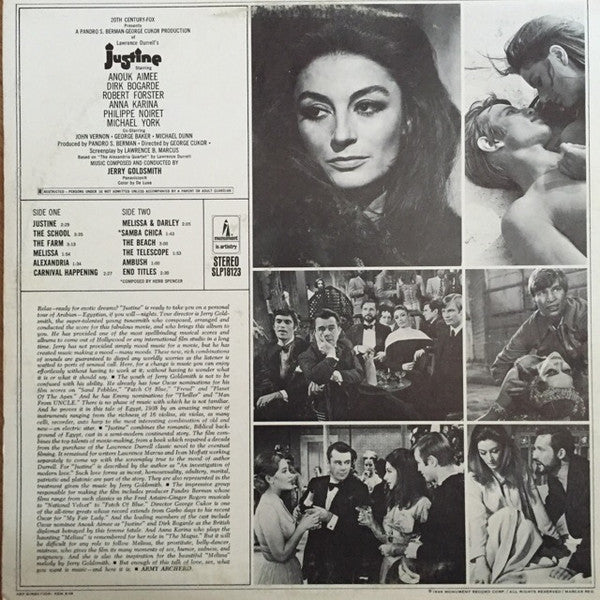 Jerry Goldsmith : Justine (LP,Album,Promo)