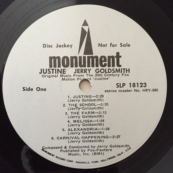 Jerry Goldsmith : Justine (LP,Album,Promo)