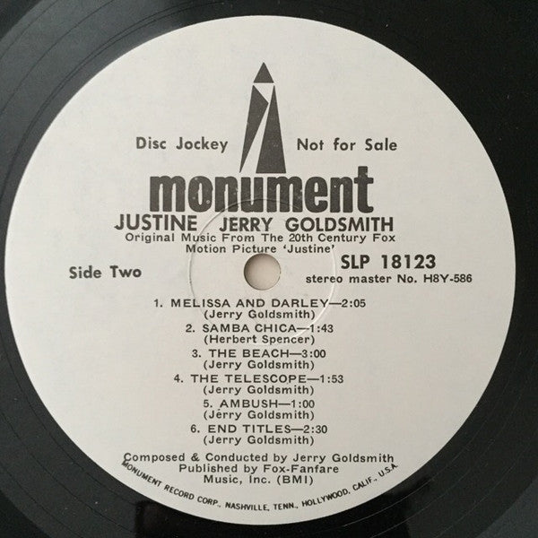 Jerry Goldsmith : Justine (LP,Album,Promo)