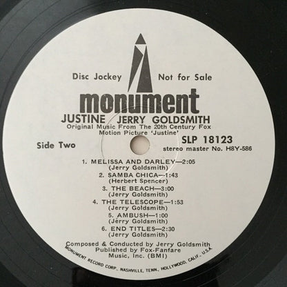 Jerry Goldsmith : Justine (LP,Album,Promo)