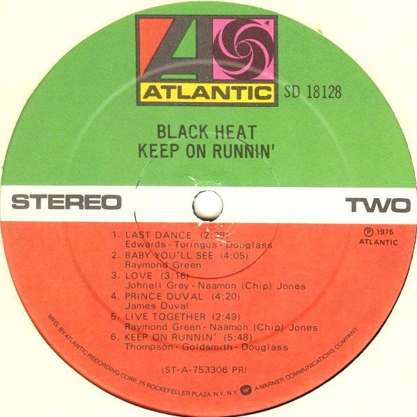 Black Heat : Keep On Runnin' (LP,Album,Stereo)