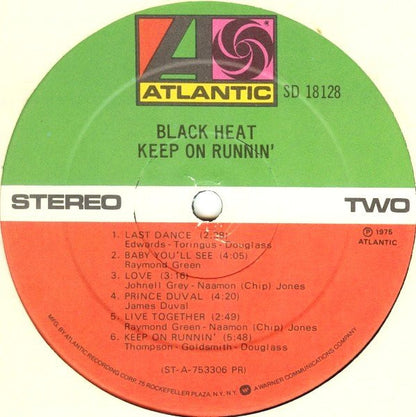 Black Heat : Keep On Runnin' (LP,Album,Stereo)
