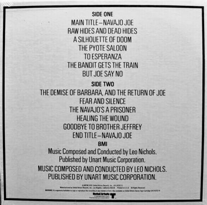 Leo Nichols : Navajo Joe (Original Motion Picture Soundtrack) (LP,Album,Reissue,Stereo)