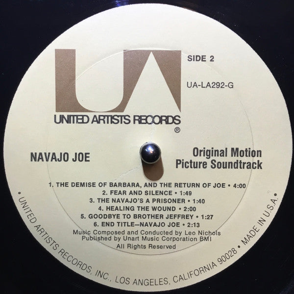 Leo Nichols : Navajo Joe (Original Motion Picture Soundtrack) (LP,Album,Reissue,Stereo)
