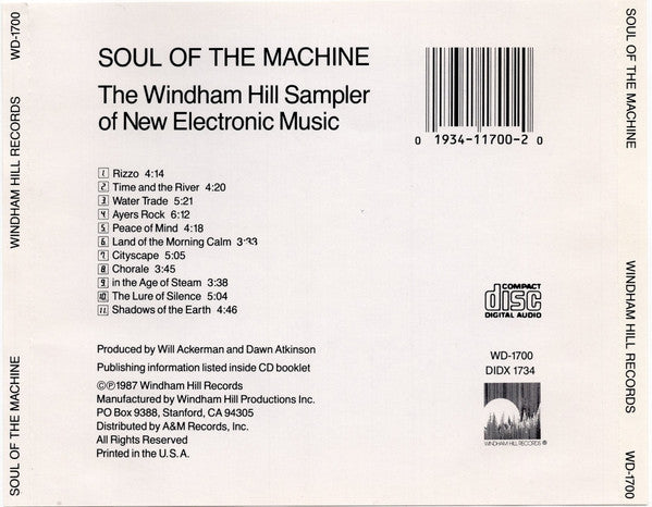 Various : Soul Of The Machine - The Windham Hill Sampler Of New Electronic Music (Compilation)