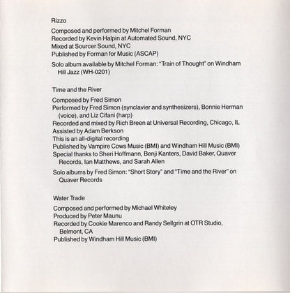 Various : Soul Of The Machine - The Windham Hill Sampler Of New Electronic Music (Compilation)