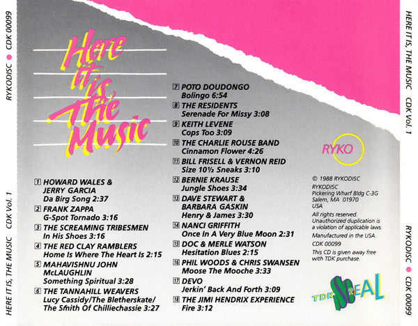 Various : Here It Is, The Music (CDK Vol. 1) (Compilation)